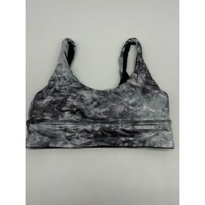 Lululemon Align Reversible Sports Bra Black Gray W Size 12 A/B Cup Light Support